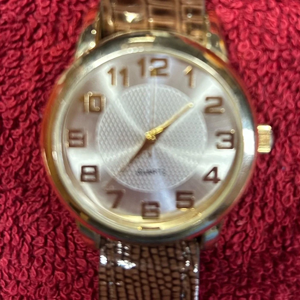 Set of Three Women's Fashion Watches - Pink, Tan & Brown Straps